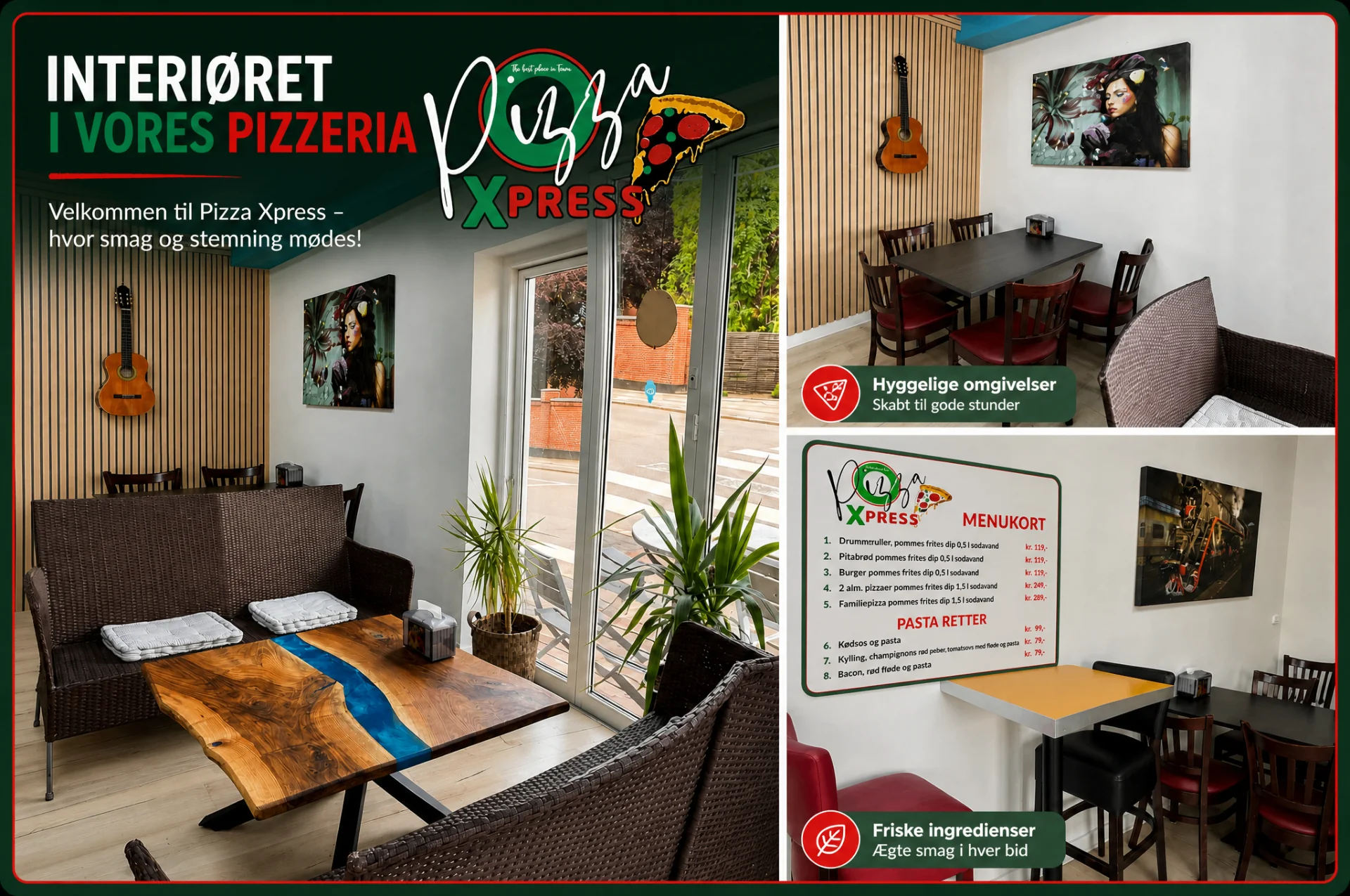 Friskbagt pepperoni pizza fra Pizza Xpress